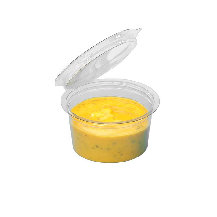 Dressingbecher mit anhängendem Deckel - in verschiedenen Größen erhältlich